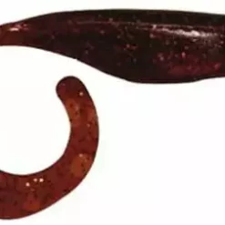 SaltWater Assassin Curly Tail Rootbeer/Red Glitter 4" 10pk