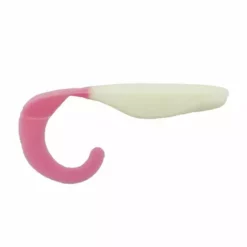 SaltWater Assassin Curly Tail White/Pink 4" 10pk