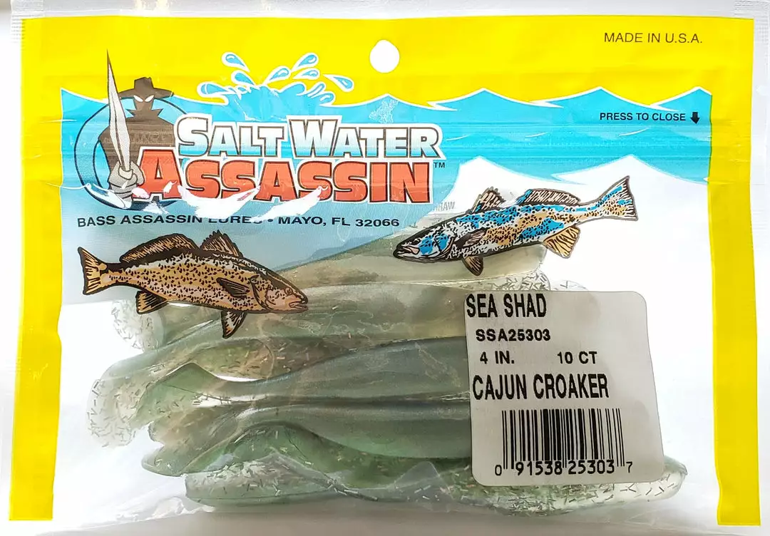 SaltWater Assassin Sea Shad Cajun Croaker 4" 10pk 4 SaltWater Assassin Sea Shad Cajun Croaker 4" 10pk