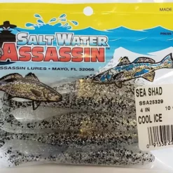 SaltWater Assassin Sea Shad Cool Ice 4" 10pk Lures & Bait