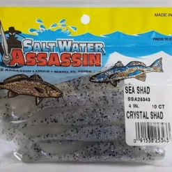 SaltWater Assassin Sea Shad Crystal Shad 4" 10pk