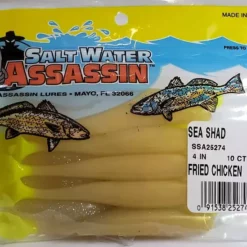 SaltWater Assassin Sea Shad Fried Chicken 4" 10pk Lures & Bait 5 SaltWater Assassin Sea Shad Fried Chicken 4