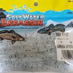 Lures & Bait SaltWater Assassin Sea Shad Green Moon 4" 10pk 5 Lures & Bait SaltWater Assassin Sea Shad Green Moon 4