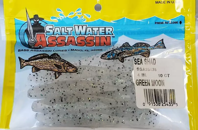 Lures & Bait SaltWater Assassin Sea Shad Green Moon 4" 10pk 4 Lures & Bait SaltWater Assassin Sea Shad Green Moon 4" 10pk