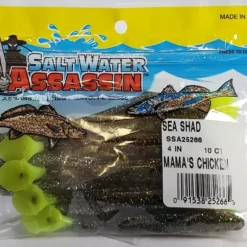 SaltWater Assassin Sea Shad Mama's Chicken 4" 10pk Lures & Bait