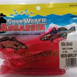 Lures & Bait SaltWater Assassin Sea Shad Neon Mercury 4" 10pk 5 Lures & Bait SaltWater Assassin Sea Shad Neon Mercury 4