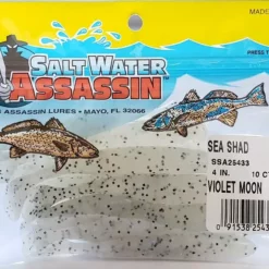 SaltWater Assassin Sea Shad Violet Moon 4" 10pk