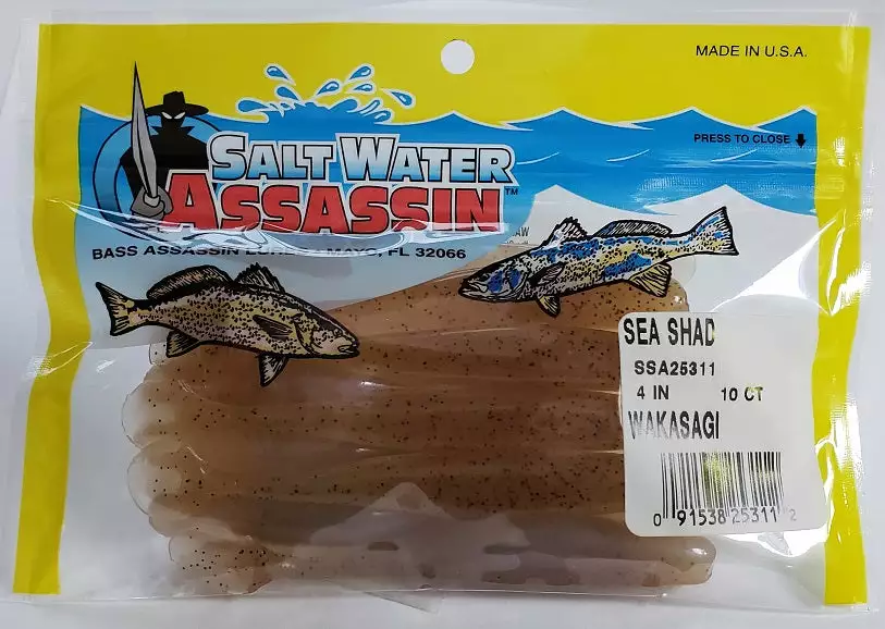SaltWater Assassin Sea Shad Wakasagi 4" 10pk 4 SaltWater Assassin Sea Shad Wakasagi 4" 10pk