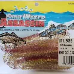 SaltWater Assassin Lit'l Boss Red Gold Shiner 3-1/2" 6ct