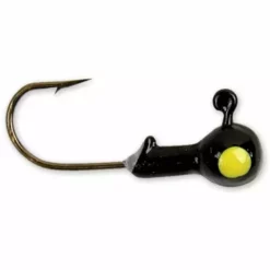 Hooks/Jig Heads Sea Striker Got-Cha Round Jig Heads Black 1/8oz 10pk