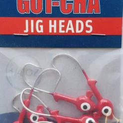 Hooks/Jig Heads Sea Striker Got-Cha Jig Heads Red 1/4oz 10pk