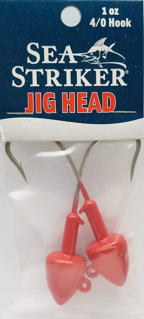 Sea Striker Got-Cha Jig Heads Red 1oz 2pk 4 Sea Striker Got-Cha Jig Heads Red 1oz 2pk