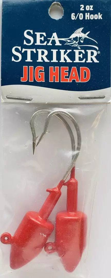 Sea Striker Got-Cha Jig Heads Red 2oz 2pk Hooks/Jig Heads 4 Sea Striker Got-Cha Jig Heads Red 2oz 2pk Hooks/Jig Heads