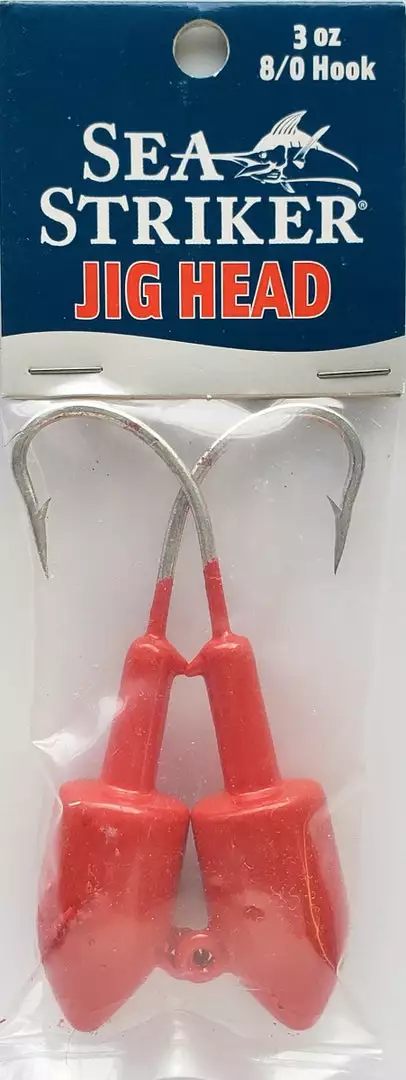 Sea Striker Got-Cha Jig Heads Red 3oz 2pk 4 Sea Striker Got-Cha Jig Heads Red 3oz 2pk