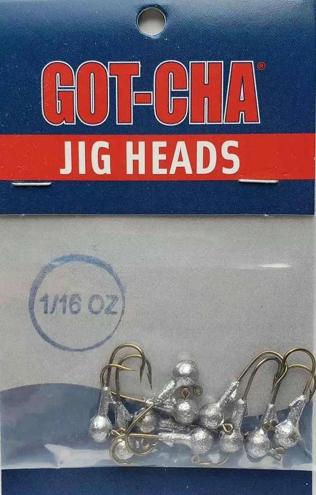 Hooks/Jig Heads Sea Striker Got-Cha Round Jig Heads Unpainted 1/16oz 10pk 4 Hooks/Jig Heads Sea Striker Got-Cha Round Jig Heads Unpainted 1/16oz 10pk