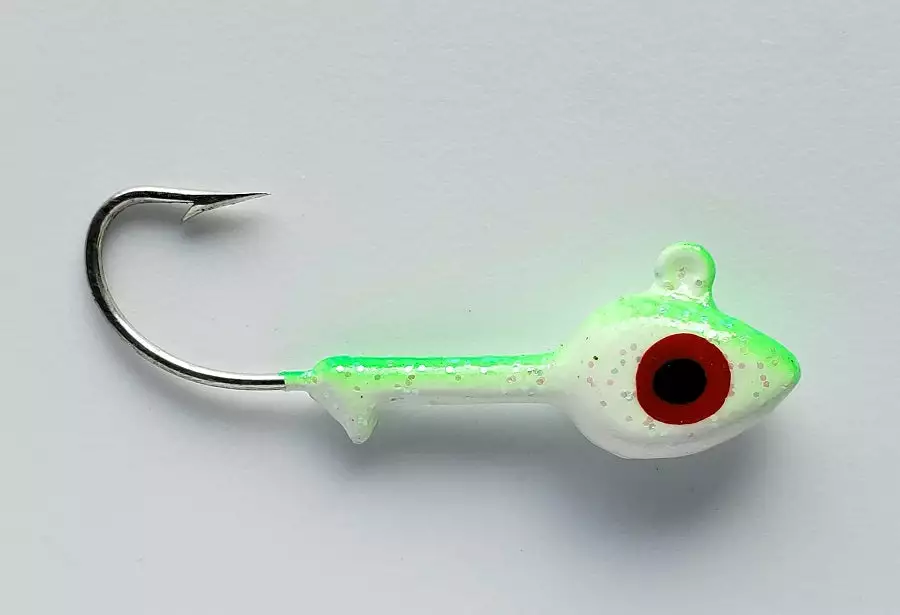 Sea Striker Got-Cha Jig Heads White/Lime 3/8oz 7pk Hooks/Jig Heads 3 Sea Striker Got-Cha Jig Heads White/Lime 3/8oz 7pk Hooks/Jig Heads