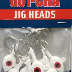 Hooks/Jig Heads Sea Striker Got-Cha White Jig Heads 1/2oz 10pk 5 Hooks/Jig Heads Sea Striker Got-Cha White Jig Heads 1/2oz 10pk