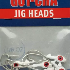 Hooks/Jig Heads Sea Striker Got-Cha Jig Heads White 1/8oz 10pk 5 Hooks/Jig Heads Sea Striker Got-Cha Jig Heads White 1/8oz 10pk