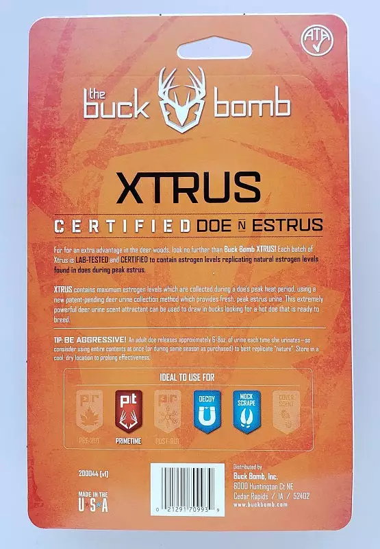 Game Scents & Covers The Buck Bomb XTRUS Certified Doe N Estrus 2oz W/ Wicks 200044 5 Game Scents & Covers The Buck Bomb XTRUS Certified Doe N Estrus 2oz W/ Wicks 200044