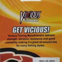 Vicious Monofilament Fishing Line 4lb 330yds VMCL4
