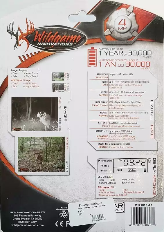 Wildgame Innovations Wildgame Cloak 4 Lightsout Trail Camera K4B1 4 Wildgame Innovations Wildgame Cloak 4 Lightsout Trail Camera K4B1