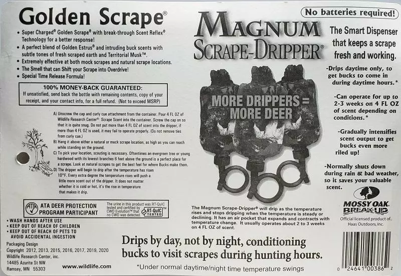 Wildlife Research Magnum Scrape-Dripper With Golden Scrape Scent 386 4 Wildlife Research Magnum Scrape-Dripper With Golden Scrape Scent 386