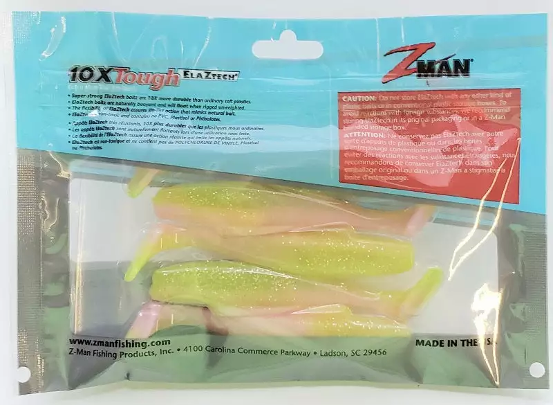 Z-Man DieZel MinnowZ Electric Chicken 4" 5pk Lures & Bait 5 Z-Man DieZel MinnowZ Electric Chicken 4" 5pk Lures & Bait