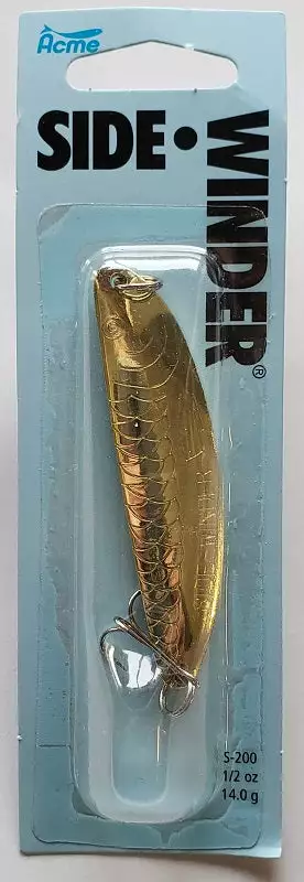 Lures & Bait Acme Sidewinder Spoon 1/2 Oz Gold S-200 3 Lures & Bait Acme Sidewinder Spoon 1/2 Oz Gold S-200