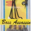 Bass Assassin Lead/Red Eye Long Shank Jighead 1/4oz 4ct JA57001