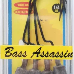 Bass Assassin Lead/Red Eye Long Shank Jighead 1/4oz 4ct JA57001