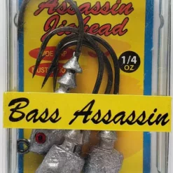 Bass Assassin Lead/Red Eye Jighead 1/4oz 4ct JA07001