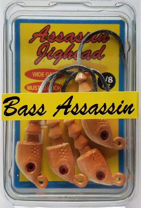 Hooks/Jig Heads Bass Assassin New Penny Jighead 1/8oz 4ct JA06011 3 Hooks/Jig Heads Bass Assassin New Penny Jighead 1/8oz 4ct JA06011