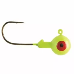 Hooks/Jig Heads Eagle Claw Ball Head Jigs 1/8oz 10pk Chartreuse SWBH18-3
