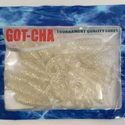 Sea Striker Got-Cha Curltail Grub Clear/Silver Flake 4" 20pk