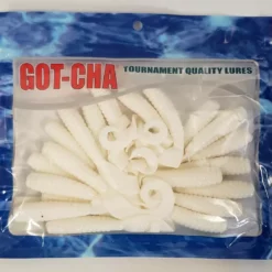 Sea Striker Got-Cha Curltail Grub White 4" 20pk