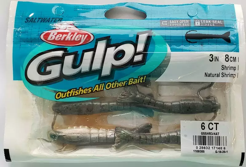 Berkley Gulp! Natural Shrimp 3" 6pk 4 Berkley Gulp! Natural Shrimp 3" 6pk