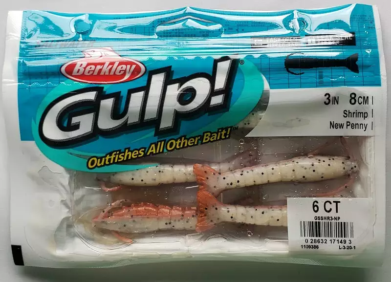 Berkley Gulp! Shrimp New Penny 3" 6pk 4 Berkley Gulp! Shrimp New Penny 3" 6pk