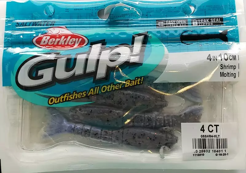 Berkley Gulp! Shrimp Molting 4" 4pk 4 Berkley Gulp! Shrimp Molting 4" 4pk