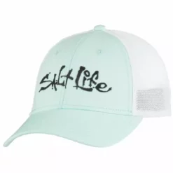 Men's Caps & Visors Salt Life Men's Fish Dive Surf Stretch Fit Hat Aruba Blue SLM297