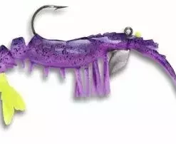 Lures & Bait Vudu Shrimp Purple/Chartreuse 3-1/4" 2pk
